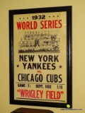 (BAS) ADVERTISING POSTER FOR THE 1932 WORLD SERIES NEW YORK YANKEES VS CHICAGO CUBS AT WRIGLEY