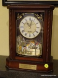 (BAS) COOPERS & LYBRAND 100TH ANNIVERSARY CLOCK WITH SEIKO QUARTZ WORKINGS. HAS A MAHOGANY CASE AND