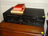 (BAS) PIONEER DUAL CASSETTE DECK. IS BLACK IN COLOR. ITEM IS SOLD AS IS WHERE IS WITH NO GUARANTEES