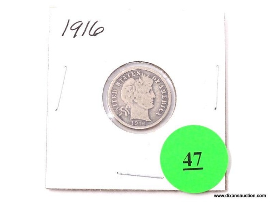 1916 Dime - Barber