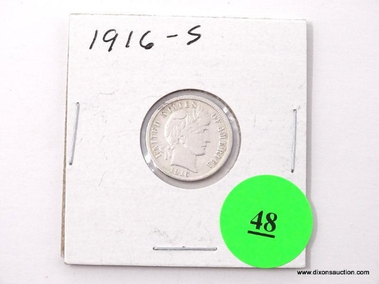 1916-S Dime - Barber