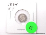 1834 5 Cents - Capped Bust
