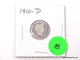 1910-D Dime - Barber