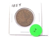 1854 Large Cent