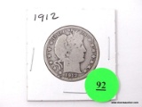 1912 Half Dollar - Barber