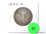 1917-S-R Half Dollar - Walking Liberty