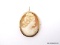 ANTIQUE VICTORIAN 10K YELLOW GOLD CAMEO PENDANT/BROOCH. MEASURES APPROX. 1-1/4