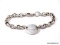PLEASE RETURN TO TIFFANY & COMPANY N.Y. .925 STERLING SILVER CHAIN LINK BRACELET WITH TAG. WEIGHS