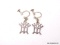 PAIR OF .925 STERLING SILVER PAGODA HOUSE SCREW ON EARRINGS. MARKED ON THE BACK OF THE EARRINGS.