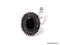 GERMAN SILVER & BLACK ONYX GEMSTONE RING. THE RING SIZE IS 7.