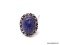 GERMAN SILVER & LAPIS GEMSTONE RING. THE RING SIZE IS 8.