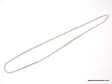 .925 STERLING SILVER ROPE TWIST NECKLACE. MARKED .925 ITALY. NEEDS CLASP ADDED TO WEAR. WEIGHS