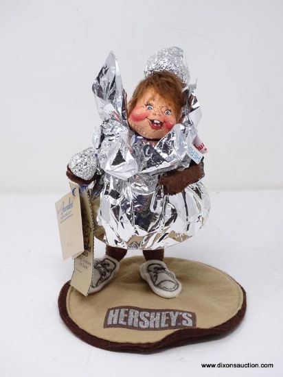 ANNALEE 7" HERSHEY KID. CODE #9951. VALUED AT $53.96 ON SUECOFFEE.COM. ITEM IS SOLD AS IS WHERE IS