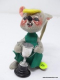 VINTAGE ANNALEE DOLL GREY MOUSE WITH TROPHY AND GREEN JACKET (1971). SIMILAR ITEMS ARE VALUED AT