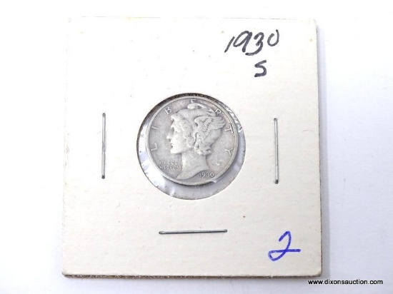 1930-S EXTRA FINE MERCURY DIME