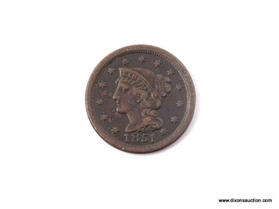 1851 EXTRA FINE U.S. LARGE CENT