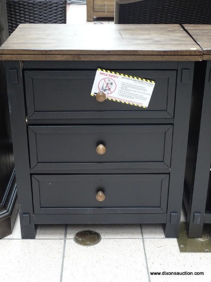 RUSTIC 3-DRAWER NIGHTSTAND WITH USB PORT FROM THE STORMY RIDGE COLLECTION BY AAMERICA. RETAILS FOR