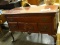 CASWELL RUNYAN CO. CEDAR CHEST WITH SHELL CARVING AND QUEEN ANNE LEGS. HAS KEY. MEASURES 45 IN X 21