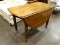 VINTAGE MAHOGANY DROP SIDE TABLE WITH ROOM FOR LEAVES. WITH DROP SIDES UP MEASURES 54.5 IN X 44.5 IN