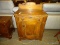 ANTIQUE MAHOGANY WASHSTAND WITH GALLERY BACK, SINGLE DRAWER, AND 1 DOOR THAT OPENS TO REVEAL