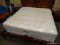 BEAUTYREST KING SIZE MATTRESS WITH (2) TWIN BOX SPRINGS. MATTRESS IS PARTIALLY WRAPPED IN PLASTIC.