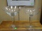 2 PIECE OVERSIZED DRINK GLASS LOT. INCLUDES AN OVERSIZED MARTINI GLASS AND AN OVERSIZED SHERRY