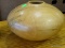 CYPRESS WOOD ROUND VASE. MEASURES 9 IN X 7.5 IN. ITEM IS SOLD AS IS WHERE IS WITH NO GUARANTEES OR