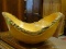 CYPRESS WOOD BOWL. MEASURES 16.5 IN X 9 IN. ITEM IS SOLD AS IS WHERE IS WITH NO GUARANTEES OR