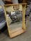 DOVETAIL FRAMED MIRROR MADE FROM (POSSIBLY) CYPRESS. MEASURES 23.5 IN X 3.5 IN X 36 IN. ITEM IS SOLD