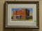 FRAMED PRINT OF THE GEORGE WYTHE HOTEL IN WYTHEVILLE, VA. HAS OFF-WHITE MATTING AND IS IN A SILVER