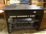 DOUBLE SIDED BAR WITH 2 DRAWERS (DRAWERS SLIDE TO EITHER SIDE FOR EASY ACCESS FROM BOTH SIDES) AS