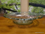 MADE IN SPAIN 100% RECYCLED GLASS CENTER BOWL. MEASURES 20 IN X 15 IN X 5.5 IN. ITEM IS SOLD AS IS