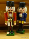 LOT OF 2 VINTAGE HAND PAINTED NUTCRACKERS. BOTH ARE SOLDIERS. TALLEST MEASURES 11 IN TALL. 1 NEEDS A