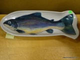 MADE IN SCOTLAND HAND PAINTED FISH SERVING PLATTER. MEASURES 17 IN X 7.5 IN. ITEM IS SOLD AS IS