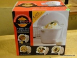 ASIAN FUSION 4 IN 1 MICROWAVE MULTI-COOKER IN BOX. ITEM IS SOLD AS IS WHERE IS WITH NO GUARANTEES OR