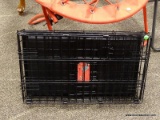 LIFE STAGES DOG CRATE FOR SMALL SIZE DOGS. FOLDS FOR EASY TRANSPORT AND STORAGE. ITEM IS SOLD AS IS