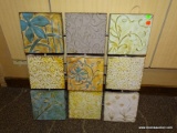 METAL MOSAIC TILE WALL HANGING. MEASURES 26.5 IN X 26.5 IN. ITEM IS SOLD AS IS WHERE IS WITH NO