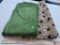 LOT OF TWO FABRICS (GREEN AND BURLAP)- PREVIEW FOR QUANTITY