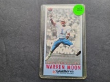 WARREN MOON FOOTBALL CARD IN PLASTIC CASE