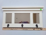 OFF WHITE WALL MIRROR WITH HOOKS