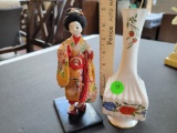 ASIAN DOLL AND ANSLEY VASE