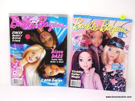 LOT OF 2 BARBIE BAZAAR THE OFFICIAL BARBIE DOLL COLLECTORS MAGAZINES. ITEM IS SOLD AS IS WHERE IS