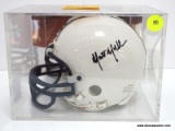 MINITURE HELMET SIGNED BY MATT MILLEN OF PSU, AND OAKLAND. ITEM IS SOLD AS IS WHERE IS WITH NO