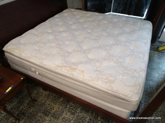 ESTATE OWNED SEALY POSTUREPEDIC PREFERRED "NOBLE" KING SIZE BED WITH 2 TWIN SIZE BOX SPRINGS. HAS