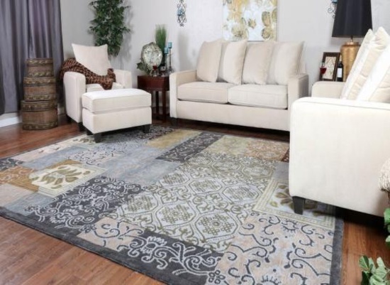 MILANO ROTOLO 8'X10'. INDO NEPAL HAND KNOTTED APPROXIMATELY 8'X10' OF 100% NEW ZEALAND WOOL.