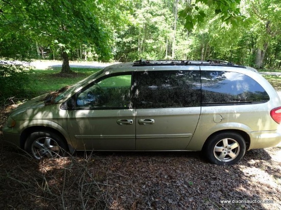 (OUT) 2005 DODGE GRAND CARAVAN WITH WHEEL CHAIR LIFT INSIDE. VIN #2D4GP44L75R282823. ITEM IS SOLD AS