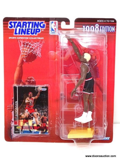 STARTING LINEUP NBA "DENNIS RODMAN" (1998) COLLECTIBLE FIGURE IN BLISTER PACKAGE. ITEM IS SOLD AS IS