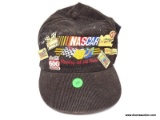 BLACK CORDUROY NASCAR HAT INCLUDES DIFFERENT PIN'S SAYING DARLINGTON 