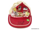SIGNED RED AND WHITE CHARLOTTE MOTOR SPEEDWAY WINSTON CUP, INCLUDES SIGNATURE BY 