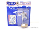 STARTING LINEUP 10TH YEAR EDITION (1997) MLB FIGURE OF ALEX RODRIGUEZ WITH COLLECTIBLE CARD. IS IN